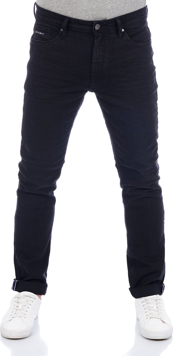 DENIMFY Heren Jeans Broeken DFMiro regular/straight Fit Zwart Volwassenen Denim Jeansbroek