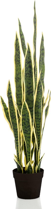 Kunstplant - Sanseveria Trifasciata - Vrouwentong - 97 Cm