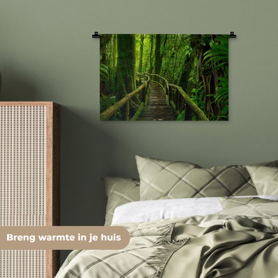 Tapisserie - Tapisserie - Jungle - Pont - Mousse - Nature - Tropical - 60x40 cm - Tapisserie