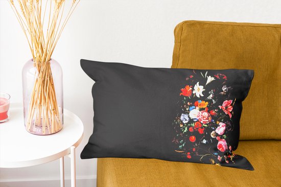 Coussins Coussins décoratifs - Oreillers Salon - 50x30 cm - Maîtres anciens - Art - Vase avec fleurs - Jan Davidsz de Heem