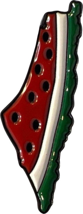 Palestine Pastèque Émail Pin 1,1 cm / 3 cm / Rouge Wit Vert
