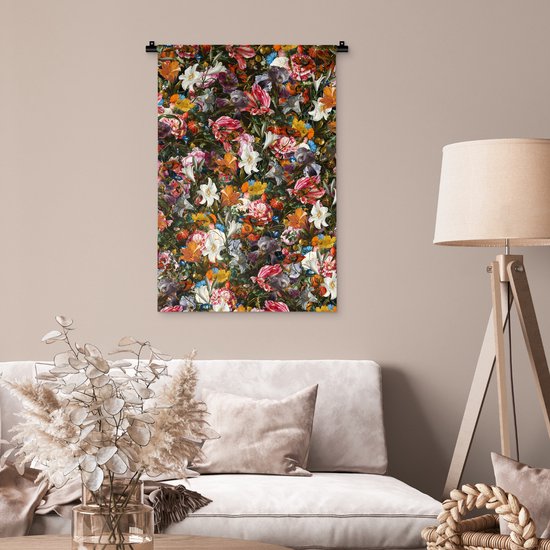 Tapisserie murale - Fleurs - Arc-en-ciel - Art - Maîtres anciens - Tapisserie - Tapisserie - Katoen - Décoration de la maison - 60x90 cm - Chambre - Tissu mural - Tenture murale - Décoration murale - Tapisseries