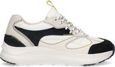 Sacha - Dames - Witte sneakers met gele details - Maat 39