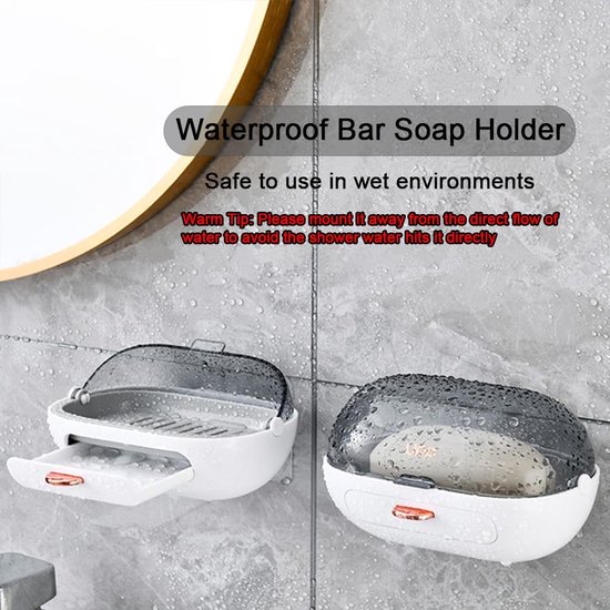 4 Stuks Aftapbaar Zeepbakje Voor Douche Badkamer Badkuip En Gootsteen Zelfklevende Zeephouder Zeepkist Aan De Muur Multifunctionele Telefoonhouder