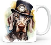 Mok met Weimaraner Beker voor koffie of tas voor thee, cadeau voor dierenliefhebbers, moeder, vader, collega, vriend, vriendin, kantoor