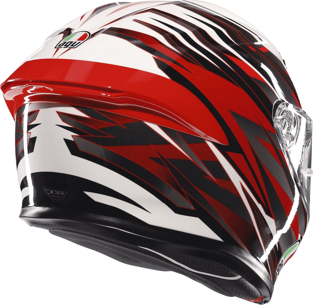 AGV K6 S E2206 Mplk Reeval Wit Rood Grijs Integraalhelm - Maat L - Helm – foto 2