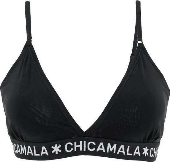 Chicamala dames triangle bralette basic zwart - L