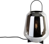 QAZQA kevin - Art Deco Tafellamp - 1 lichts - H 36.5 cm - Grijs - Woonkamer | Slaapkamer | Keuken
