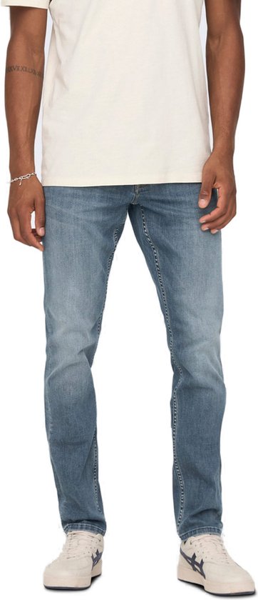 Only & Sons Heren Jeans Broeken ONSLOOM SLIM 4604 slim Fit Blauw 27W / 32L Volwassenen