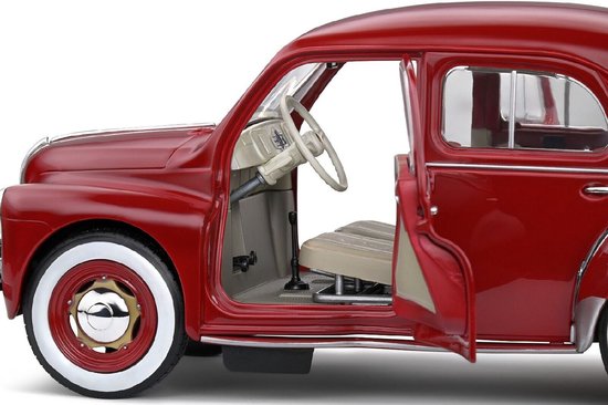 Rare Miniature Solido 1/18 - Renault 4cv Avec Accessoires Et Remorques (Réf 8606) - Occasion