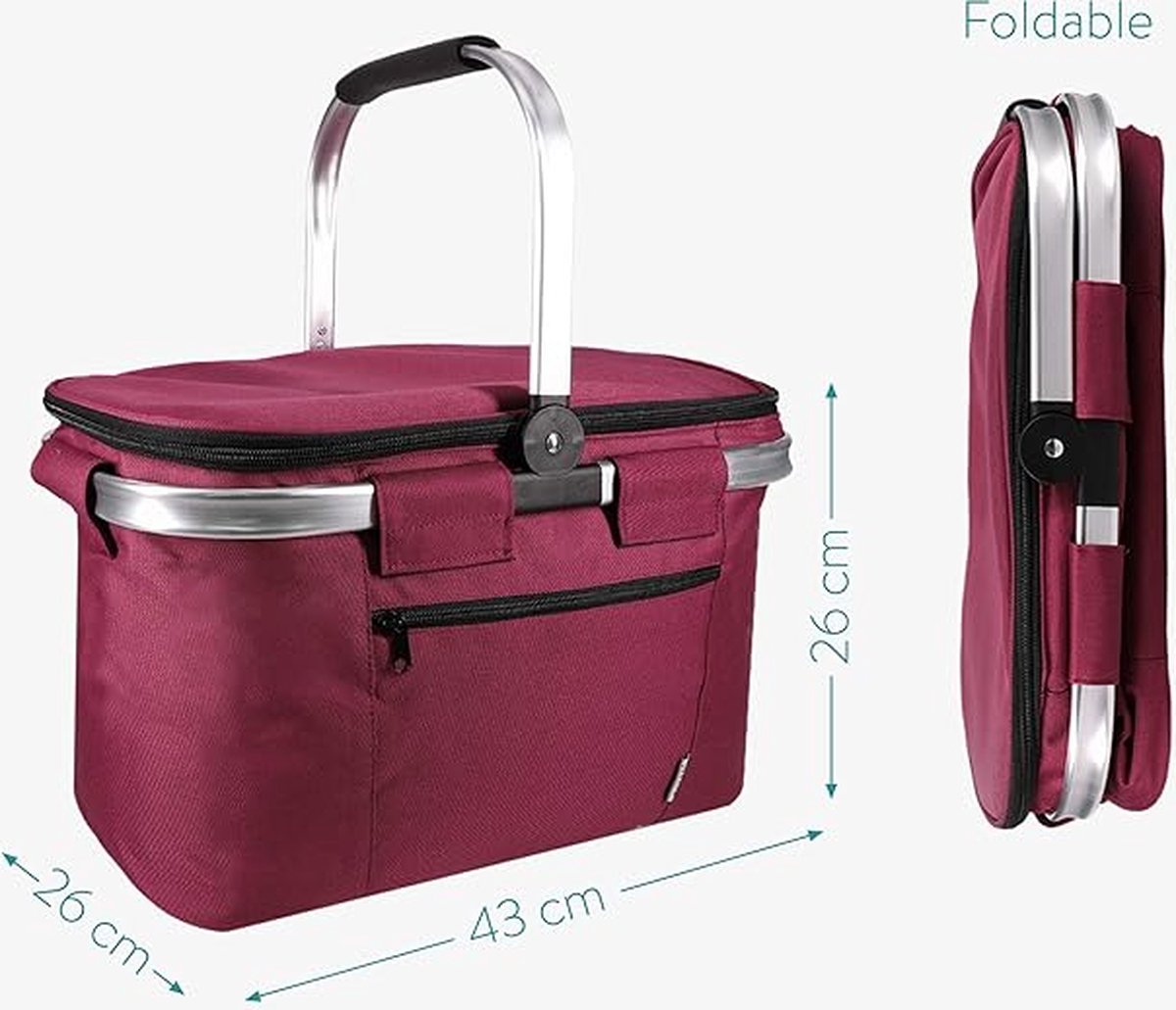 Boodschappenmand \koelmand koeltas picknickmand ‎44 x 27.5 x 6 cm