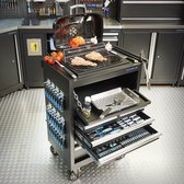 Datona® Barbecue Datona avec tiroirs à outils - Zwart Mat