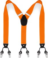 Trendhim Brede oranje clip bretels voor heren