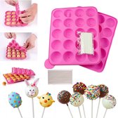 Cake Pop Mallen Bakken, 100 Sticks Pop Cake Mould, ijsblokjesschalen, siliconen bakvorm, roze