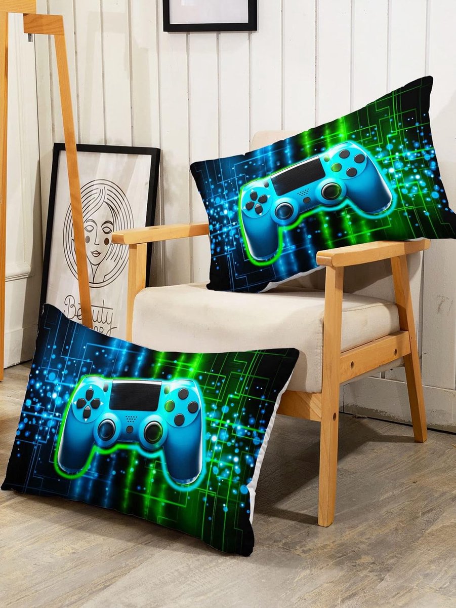 Stillshine. Gamer Beddengoed Set Eenpersoonsbed Jongen Tiener Gamer Dekbed Set Gamepad Dekbedovertrek Zachte Microfiber Zwart En Wit Knopen Controller 1 Dekbedovertrek 2 Kussenslopen (Gamepad 1, King 220x240 cm