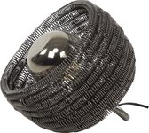 Tafellamp Coil in zwart nikkel | Ø 25 cm | 1 lichts | modern design | bureaulamp / woonkamer | metaal | industriële sfeerverlichting