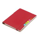Pakket van 1x stuks schoolschriften/notitieboeken A6 gelinieerd - rood - Inclusief pen