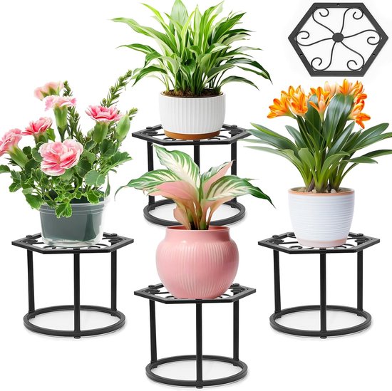 Outsunny Bloemenstandaard met 5 Niveaus, 5-Traps Plantenstandaard, Verspringend Ontwerp, Eenvoudig te Verplaatsen, Hout, Staal | Netherlands Outsunny Bloemenstandaard met 5 Niveaus, 5-Traps Plantenstandaard, Verspringend Ontwerp, Eenvoudig te Verplaatsen, Hout, Staal | Netherlands