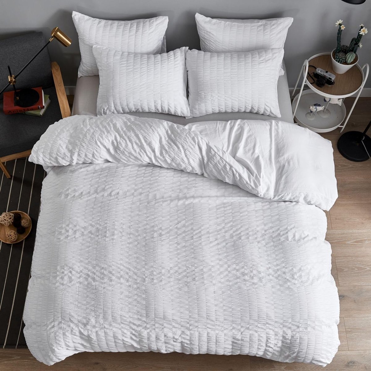 Dekbedovertrekset HARMONRIDGE Katoen-satijn 200 x 220 cm Donkerblauw