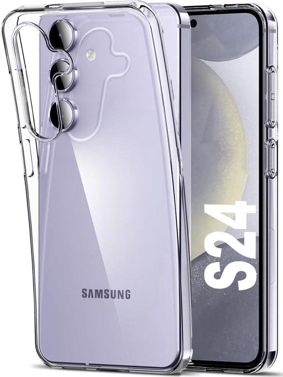 Flexibele achterkant Silicone hoesje Transparant Geschikt voor: Samsung Galaxy S24