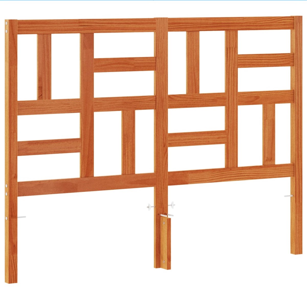 vidaXL Hoofdbord - 160 - cm - massief - grenenhout - wasbruin