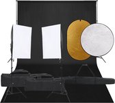 vidaXL Fotostudioset - Verlichtingsset 40x60cm - Flexibel achtergrondsysteem - Praktische reflectorset - Gemakkelijk op te bergen - Fotostudio Set