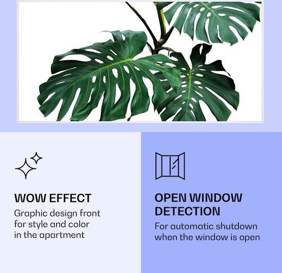 Klarstein Air Art Smart Infraroodverwarming, Infraroodverwarming met IoT/WiFi App-bediening, Open Raam Detectie, Infraroodverwarming met Thermostaat, Wandverwarming, CO2-vrije Elektrische Verwarming 700 W