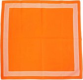 Boeren zakdoek Oranje uni 58 x 58 cm - HRBZ15