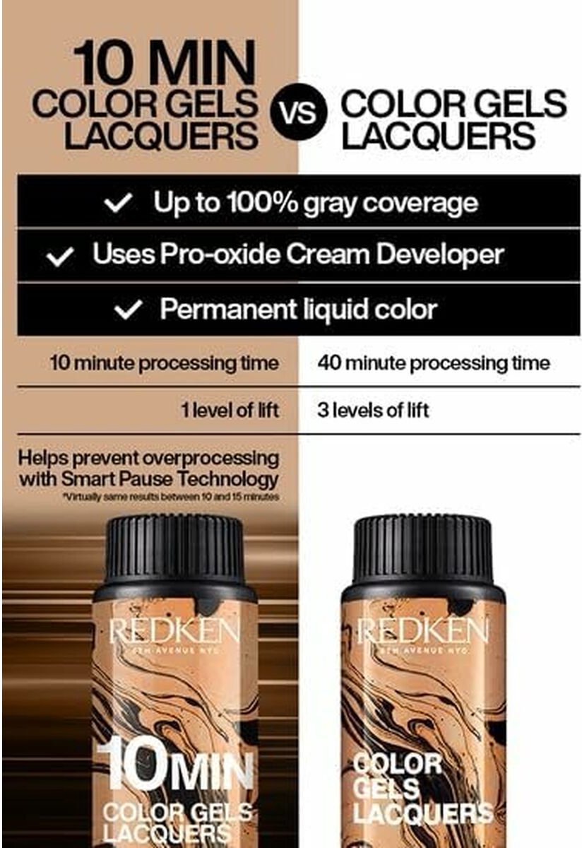 Permanent Dye Redken Color Gels Lacquers Minutos 3 x 60 ml Nº 6ABN-6.19 (3 Units)