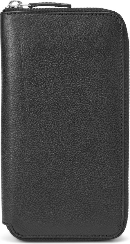 Portefeuille en cuir noir avec blocage RFID Lauri