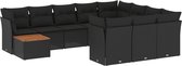 vidaXL-11-delige-Loungeset-met-kussens-poly-rattan-zwart