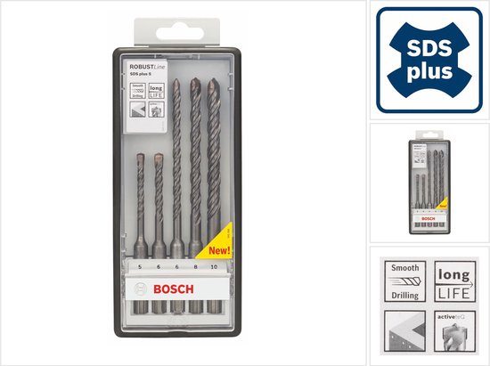 Bosch - Hamerboren SDS-plus-5 Ø 5,6 x 115mm, 6,8,10 x 165mm