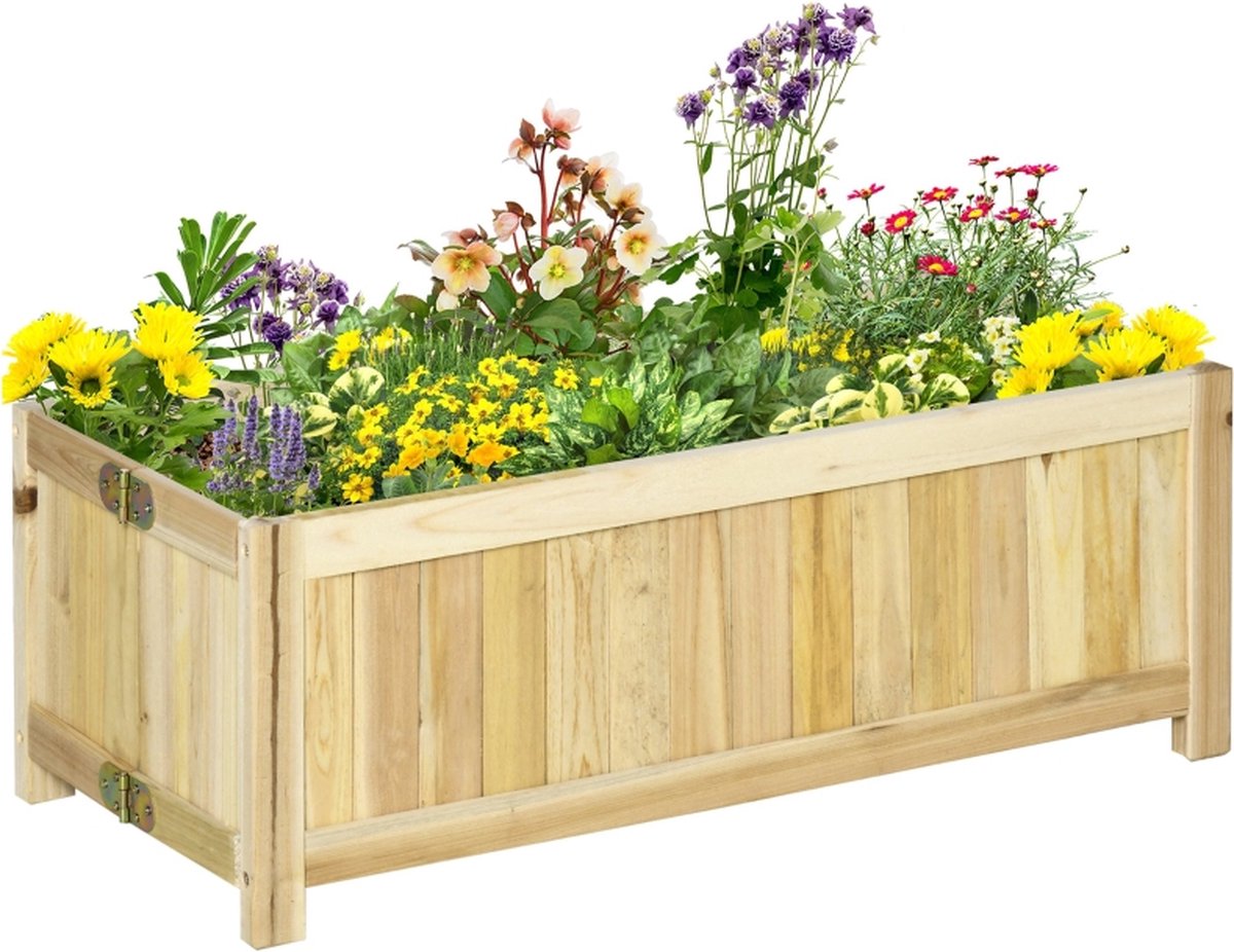 Plantenbakken voor buiten - Plantenbak - Plantenpot - Bloembak - Bloempot - Planten - Bloemen - Decoratie tuin - 70 cm x 30 cm x 25 cm