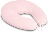 Babybam Voedingskussen Soft Velvet Roze 185 cm- Zwangerschapskussen - Zijslaapkussen - Met Handige Afritsbare Hoes