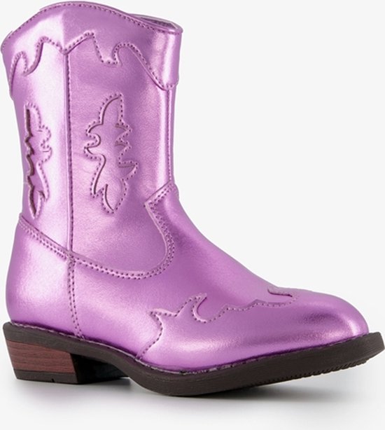 Blue Box meisjes cowboy western boots paars metallic - Maat 34