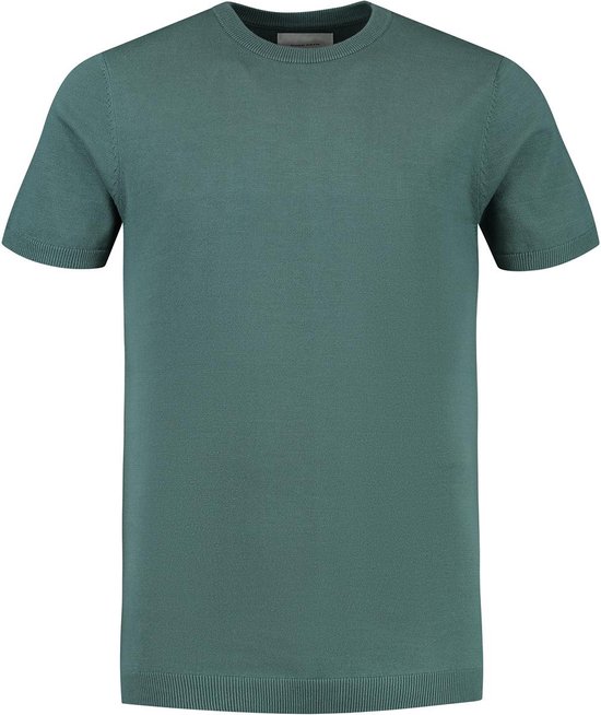Pure Path T-shirt Knitted Shortsleeve 24010806 76 Faded Green Mannen Maat - XS