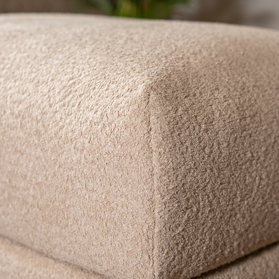 Bronx71® Pouf scandinave Denver bouclé taupe
