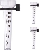 Relaxdays regenmeter set van 3 - pluviometer - neerslagmeter 35 mm/m² - regenwatermeter