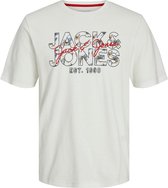Jack & Jones T-shirt Jjchill Shape Tee Ss Crew Neck 12248072 Cloud Dancer/cooperate Mannen Maat - L