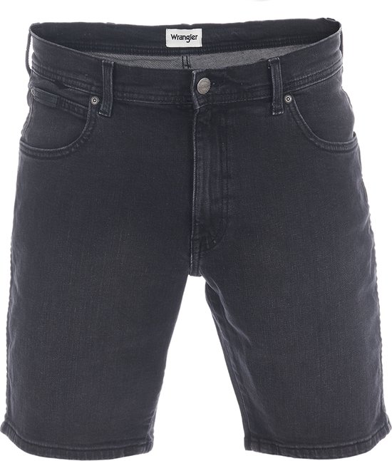 Wrangler Heren Short Texas Stretch Shorts regular/straight Zwart Volwassenen Korte Jeans Broek Bermuda