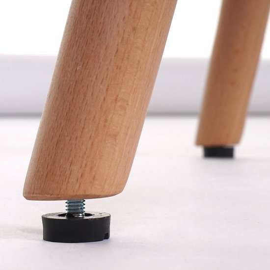 Cosmo Casa Set de 6 chaises de salle à manger - Chaise Chaise de cuisine - Design Rétro années 50 - Simili cuir - Daim - Simili - Pieds clairs