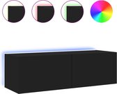 vidaXL-Tv-wandmeubel-met-LED-verlichting-100x35x31-cm-zwart