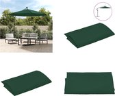 vidaXL Vervangingsdoek voor zweefparasol 300 cm groen - Vervangend Doek - Vervangende Doeken - Vervangingsdoek - Vervangingsdoeken