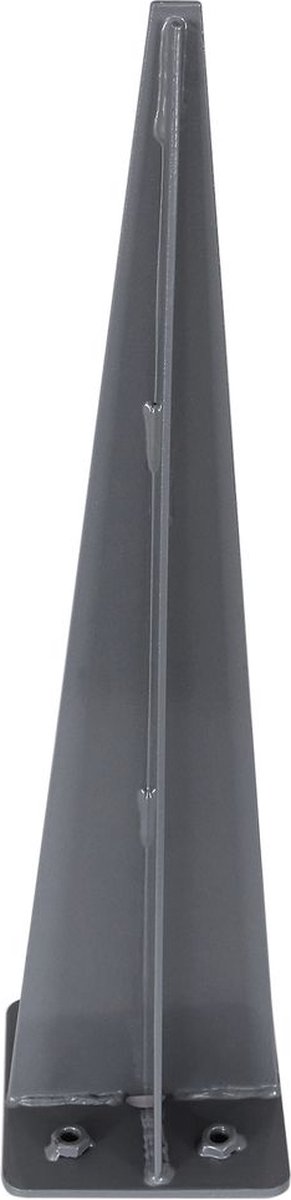 Rootz zijluifel grondpen - grondanker voor een zijluifelpaal - luifelanker - grondpen voor zijluifels - stevige luifel grondpen - grijs - 11,5 x 11,5 x 46 cm