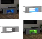 vidaXL Tv-meubel met LED-verlichting 90x39x30 cm grijs sonoma eiken - Tv-kast - Tv-kasten - Tv-meubel - Tv-meubel Met LED Tv Kast Met Led Lichtverlichting