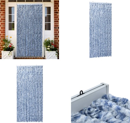 kattenstaart grijs blauw wit gemeleerd KAT 7 - 90 x 220 - Kleur Mijn Interieur