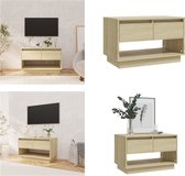 vidaXL Tv-meubel 70x41x44 cm spaanplaat sonoma eikenkleurig - Tv-kast - Tv-kasten - Tv-standaard - Wandtafel