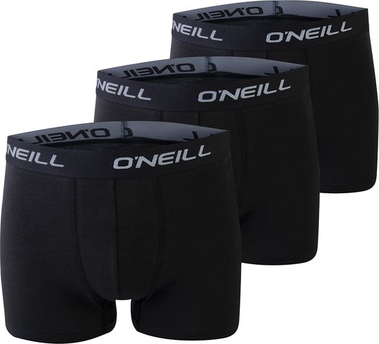 O'Neill Heren Boxershorts Trunks 900003 Effen Zwart 3-Pack - Maat S