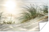 Zandduinen bij de Waddenzee Poster 60x40 cm - Foto print op Poster (wanddecoratie woonkamer / slaapkamer) / Zeeën en meren Poster / Zee en Strand