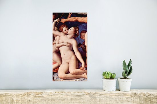 Affiche Vénus cupidon folie et temps - Leonardo de Vinci - 20x40 cm
